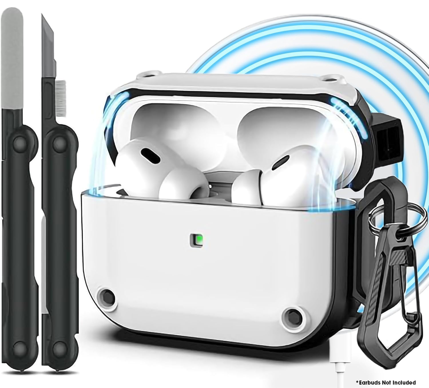 Sounce AirPods Pro 2 Case Cover with Mag-Safe & 4-in-1 Cleaning